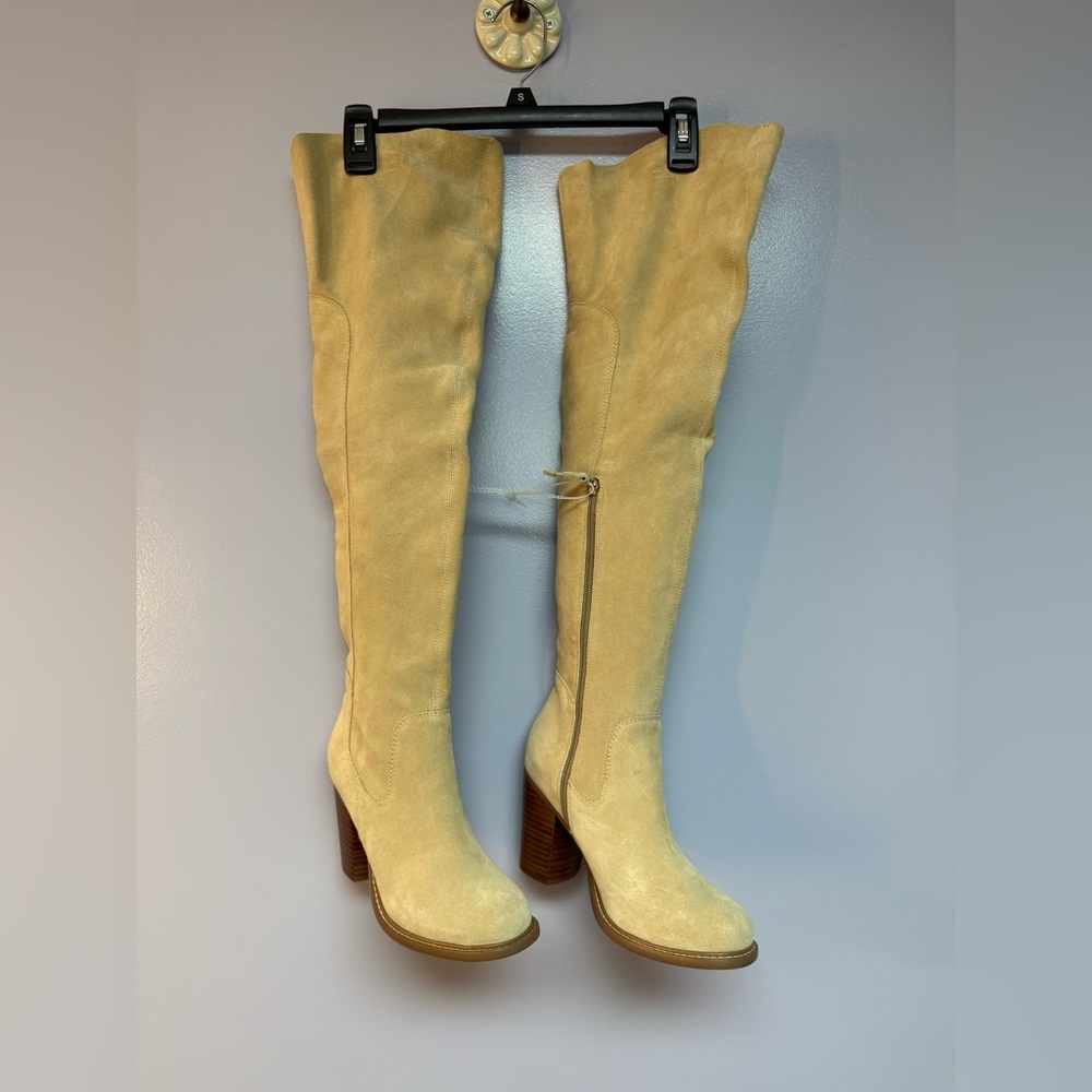 NWOB Kelsi Dagger Brooklyn Logan Fawn Suede Over-the-Knee Women's Boots 8 - Picture 2 of 16